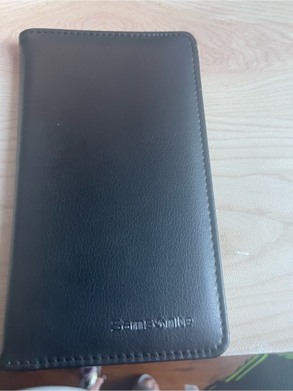 Samsonite Black Leather Travel Wallet Passport Holder